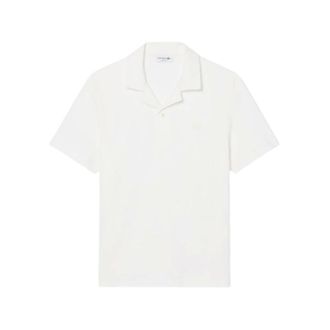 Lacoste Polo Shirts, male, White, Size: XL Classic Fit Textured Polo