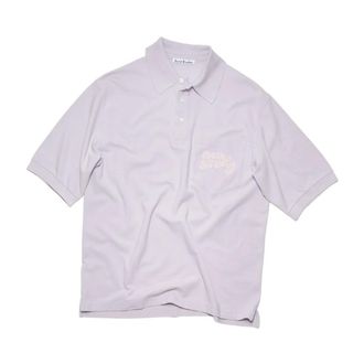 Acne Studios Stijlvol Poloshirt - Heren - Polos - Paars - 2XS - Katoen - Tops
