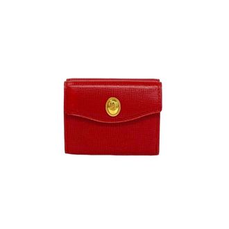 Dior Red Color Leather Wallet (Tri-Fold) (Pre-Owned)