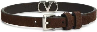 Valentino VLOGO Suede Bracelet in Brown at Nordstrom