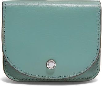 Aimée Pucker Up Leather Card Case in Moss Green at Nordstrom