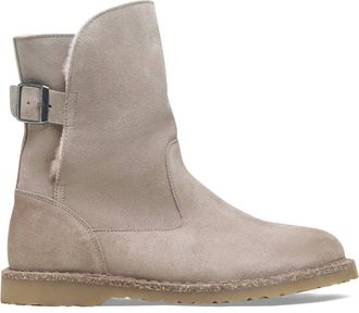 Birkenstock Womens Uppsala Shearling Boots In Gray Taupe