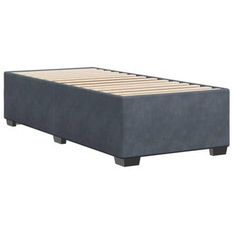 Berkfield Home Soft Bed Frame without Mattress Dark Grey 90x190 cm Single Velvet
