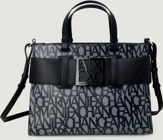 A|X Armani Exchange Borsa a mano in cotone logata Armani Exchange