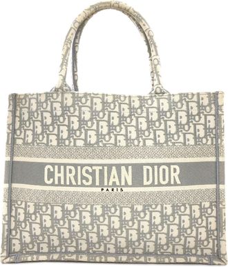 Dior Gray Canvas Tote Bag (Pre-Owned)