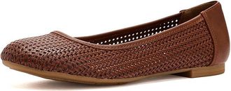 S&ouml;fft Tamika Womens Flat Shoes Brown/Cognac : 9.5 B - Medium, Faux Leather