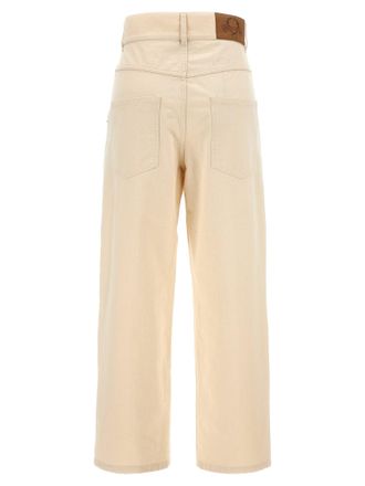 Moschino Womens Beige Cotton Casual Pants