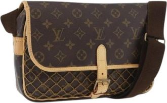 Louis Vuitton Pre-owned Monogram Canvas Schoudertas - Dames - Vintage Schoudertas - Bruin - ONE Size - Leer - Vintage