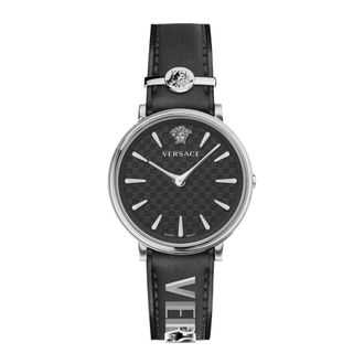 Versace Horloges - Dames - Horloges - Zwart - ONE Size - Leer - Accessoires