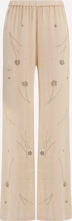 Forte_Forte FORTE_FORTE Pantaloni in velluto crash ricamo Fleurs dOrient Woman II