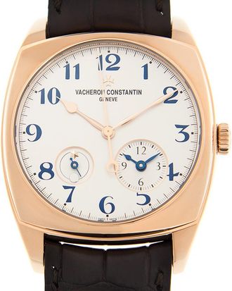 Vacheron Constantin Harmony Dual Time Silvered Opaline Dial Mens Watch 7810S/000R-B051