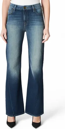 Fidelity Womens Wide-Leg Flare Jean In Triton Blue
