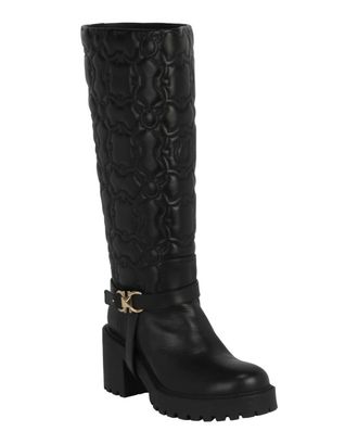 Ferragamo Womens Shiran Knee-High Leather Boot In Black