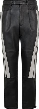 Moschino Lederbroek - Heren - Leren Broeken - Zwart - M - Leer - Broeken