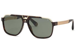 Philipp Plein SPP046V 0722 Mens Sunglasses Tortoiseshell Size 61