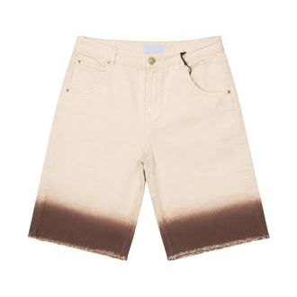 Ga&euml;lle Paris Bermuda Denim Sfumato - Dames - Denim shorts - Beige - W29 - Denim - Korte Broeken