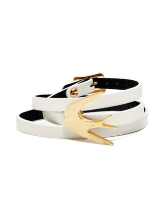 Alexander McQueen leather bracelet - White