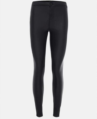 Noisy May Womens Hw Coated Pant - Black - Size: XL l30