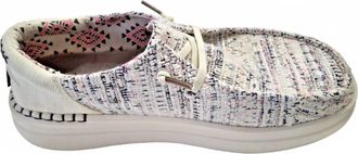 Hey Dude Womens Wendy Rise Sneakers In Boho White