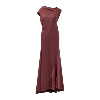 Alberta Ferretti Dames, Jurken, Rood, Maat: XL Leer