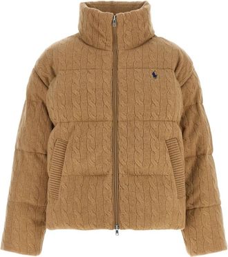 Polo Ralph Lauren Braid Quilted Jacket - Dames - Winterjassen - Beige - M - Wol - Jassen