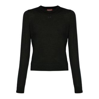 Diesel Sweater M-Alinesa - Dames - Ronde hals truien - Zwart - S - Wol - Truien & Vesten
