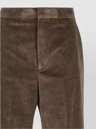 Tagliatore wide leg corduroy trousers and pockets