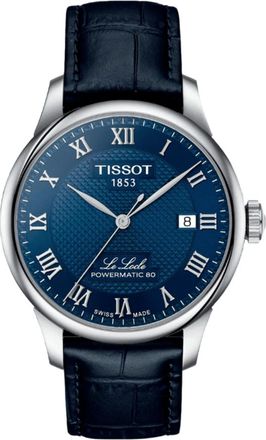 Tissot Le Locle Powermatic 80 Automatic Blue Dial Leather Strap Mens Watch T006.407.16.043.00