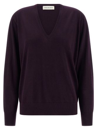 Dries Van Noten Purple Merino Wool Womens Cardigan