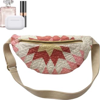 Generic Quilted Bag - Handmade Portable Boho Quilted Pouch - Fabric Bag with Adjustable Strap - for Outdoor Hiking Cycling Fishing Sports Camping Picnic Women