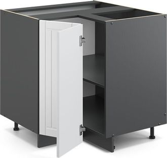 Vicco Armario De Esquina Fame-line, Blanco Casa De Campo, 80.5 Cm, Et Roble