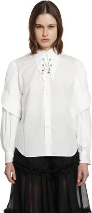 Comme Des Gar&ccedil;ons Embellished Cotton Shirt