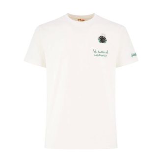 MC2 Saint Barth T-Shirts, male, White, Size: M Watch Contrario 01N EMB