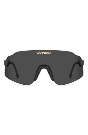 Carrera C Sport 99mm Shield Sunglasses in Matte Black/Grey at Nordstrom