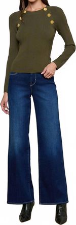 L'agence Alicent Wide Leg Jean In Sterling