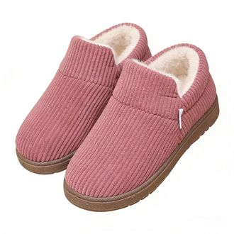 Generic Womens Winter Fleece-Lined Slipper Boots - Warm Plush Lining, Non-Slip Sole, Cozy Indoor/Outdoor House Shoes (1, Pink, 2.5, Adult, Women, 2.5, Numeric