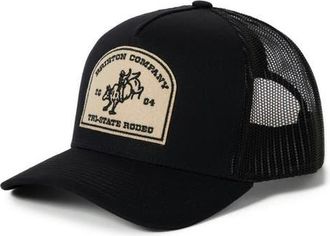 Brixton Danforth NetPlus Trucker Hat in Black/Black at Nordstrom