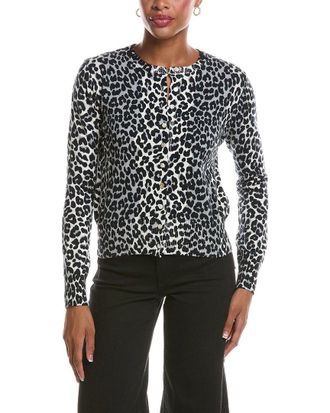 Brodie Leopard Cashmere-Blend Cardigan