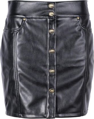 Chiara Ferragni Rock Rok - Dames - Korte rokken - Zwart - S - Leer - Rokken