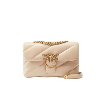 Pinko Pinko, Dames, Tassen, Beige, Maat: ONE Size Leer