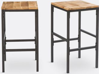 La Redoute Interieurs Set van 2 halfhoge barkrukken, Hiba