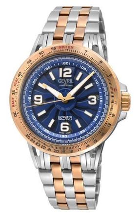 Gevril Group Wind Master Automatic Bracelet Watch, 44mm in Two Toned Iprg/Silver at Nordstrom Rack