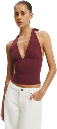 Cotton On Womens Hold Me Gathered Halter in Sour Cherry at Nordstrom, Size Xxx-Small