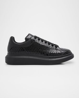 Alexander McQueen Mens Python Oversized Sneakers