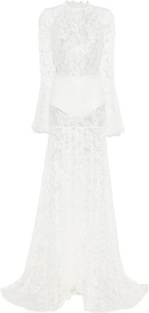 Miau by Clara Rotescu Abito lungo svasato - Bianco