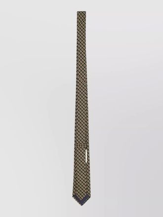 Valentino Garavani logo tie slim design geometric pointed tip