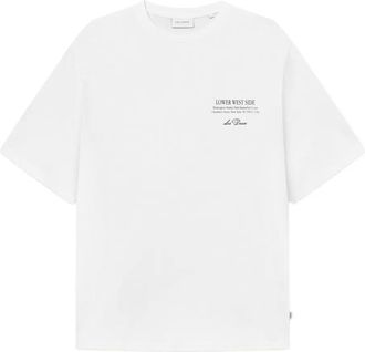 Les Deux T-shirt met basketbalprint - Wit