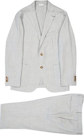 Boglioli Virgin Wol-Zijden Pak - Heren - Business pakken - Grijs - 3XL - Wol - Kostuums