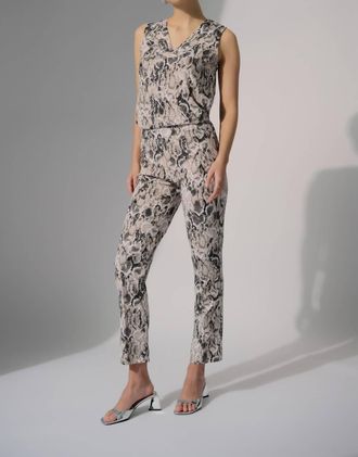 Joseph Ribkoff Python Pant In Beige/multi