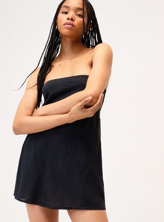 Twik Womens Linen blend tube minidress